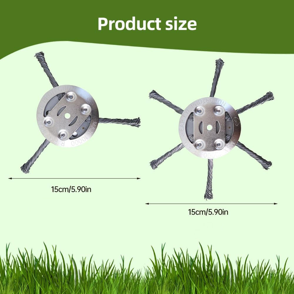 Unbreakable Steel Wire Trimmer Head -♻️Universal Fit Lifetime Replacement for Gas & Electric Trimmers -🇺🇸End String Snapping Forever with Hardened American Steel Twisted Core Technology