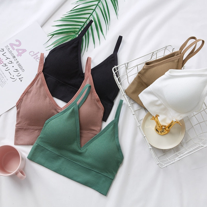 Damen Sexy Crop Tops Tube Top Weibliche Streetwear Ärmelloses Camis Nahtlose Sport Dessous T-Shirt Bh Crop Top Bandeau Top Tank