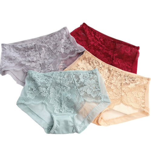 Neue Damenunterwäsche Sexy Spitzen-Breifs Nahtlose Unterhosen Hohe Taille Höschen Weibliche Unterwäsche Damenunterwäsche Damenhöschen