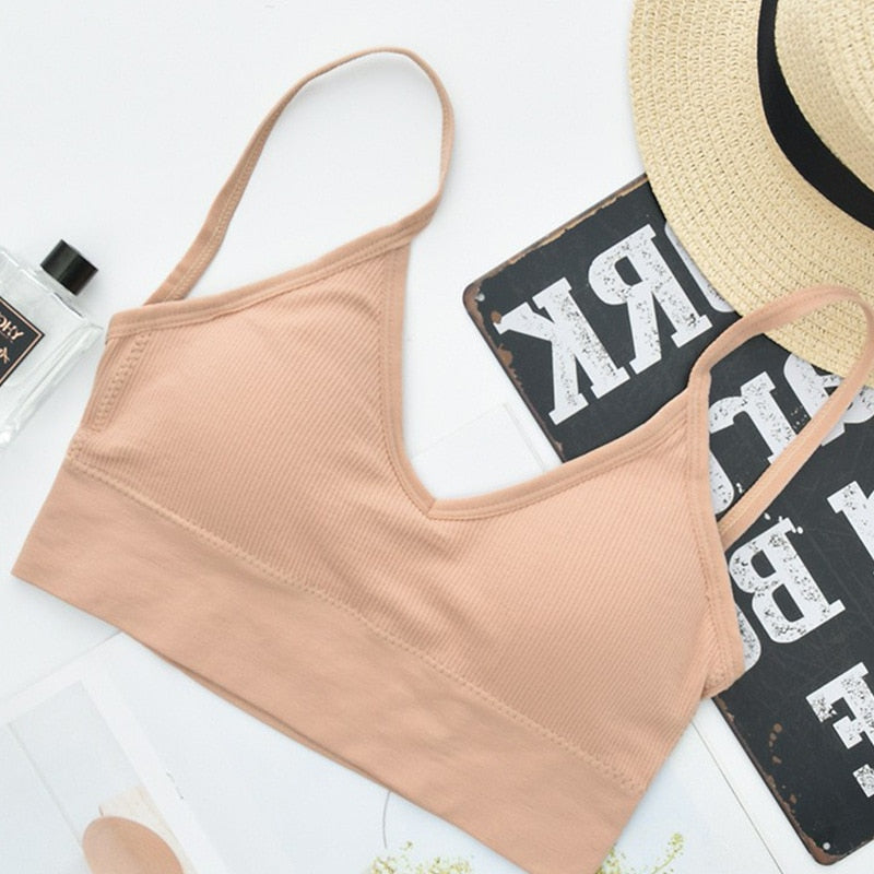 Damen Sexy Crop Tops Tube Top Weibliche Streetwear Ärmelloses Camis Nahtlose Sport Dessous T-Shirt Bh Crop Top Bandeau Top Tank