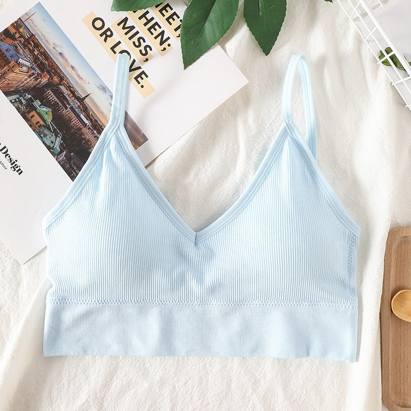 Damen Sexy Crop Tops Tube Top Weibliche Streetwear Ärmelloses Camis Nahtlose Sport Dessous T-Shirt Bh Crop Top Bandeau Top Tank