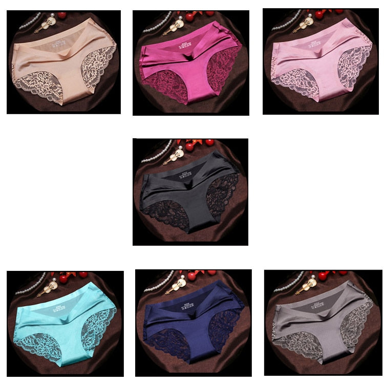7-teiliges Set Damen-Höschen Exy Panties 2022 Damen-Iace-Dessous Einfarbig Nahtlose Slips Mid-Rise Briefs Damen-Baumwollunterwäsche