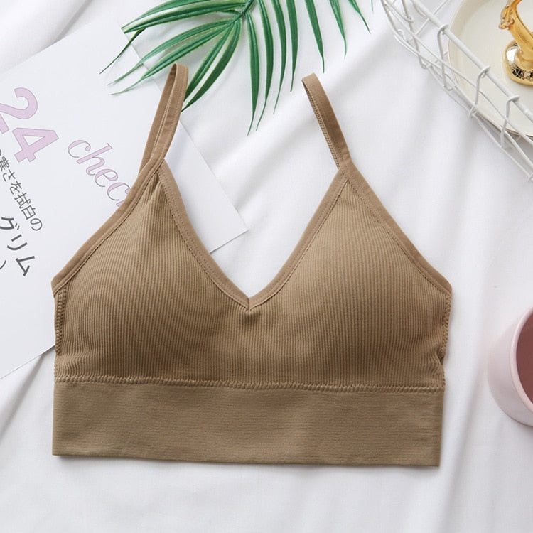 Damen Sexy Crop Tops Tube Top Weibliche Streetwear Ärmelloses Camis Nahtlose Sport Dessous T-Shirt Bh Crop Top Bandeau Top Tank