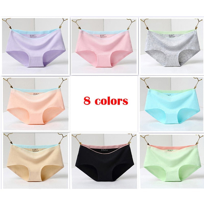 8 Uds. Calzoncillos para mujer, bragas sexys a la moda para mujer, calzoncillos lisos sin costuras, ropa interior de algodón para mujer, bragas para niña
