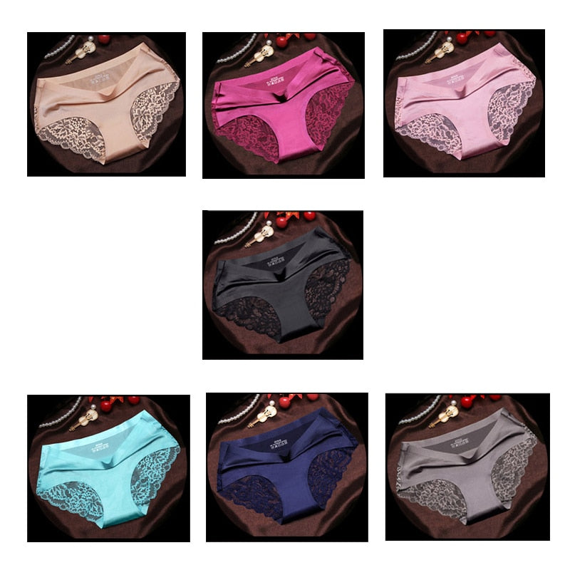 7-teiliges Set Damen-Höschen Exy Panties 2022 Damen-Iace-Dessous Einfarbig Nahtlose Slips Mid-Rise Briefs Damen-Baumwollunterwäsche