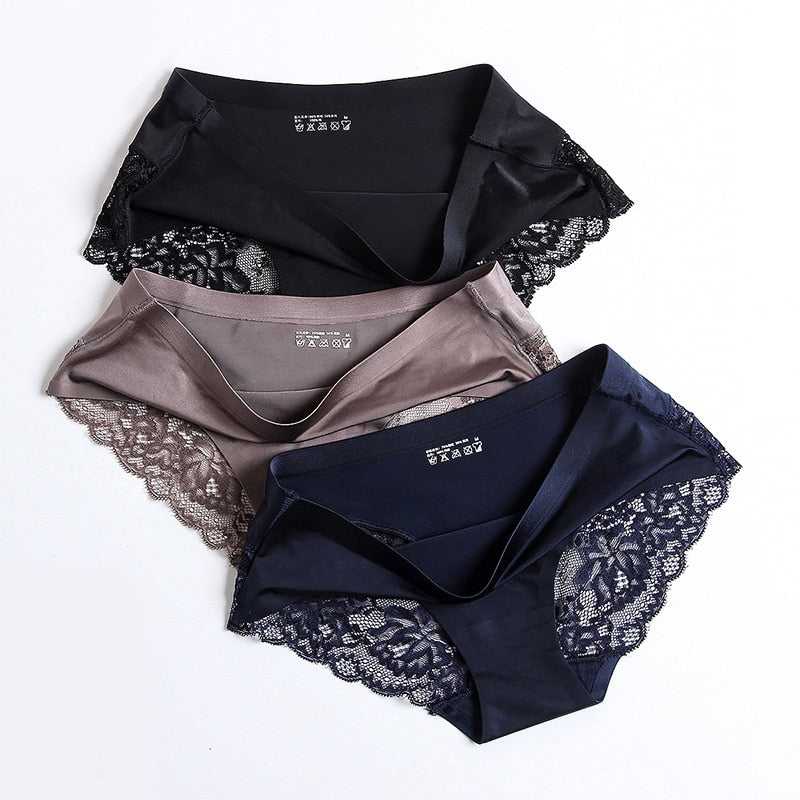 7-teiliges Set Damen-Höschen Exy Panties 2022 Damen-Iace-Dessous Einfarbig Nahtlose Slips Mid-Rise Briefs Damen-Baumwollunterwäsche