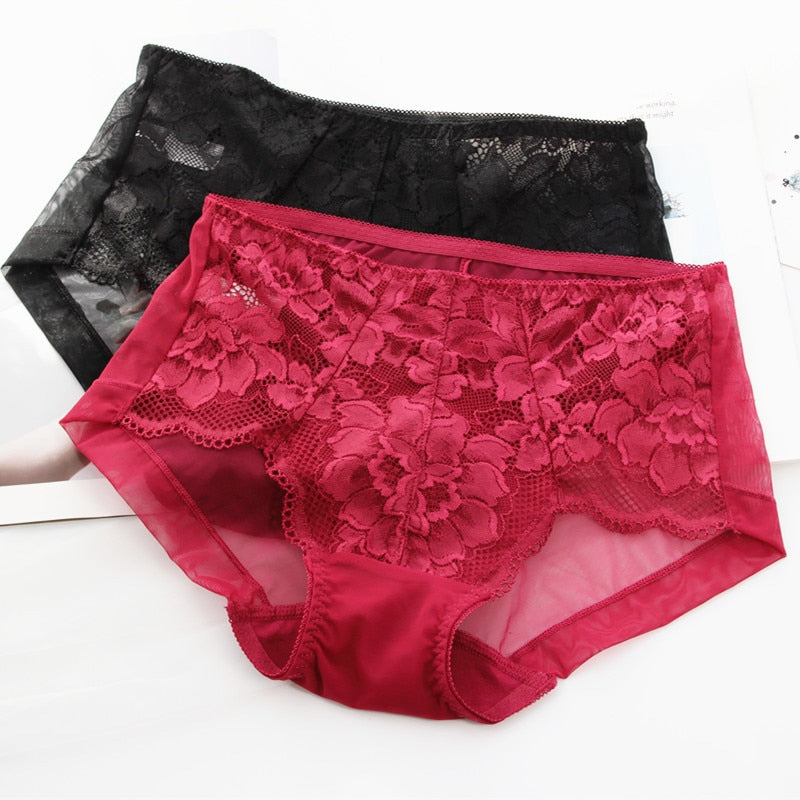 Neue Damenunterwäsche Sexy Spitzen-Breifs Nahtlose Unterhosen Hohe Taille Höschen Weibliche Unterwäsche Damenunterwäsche Damenhöschen
