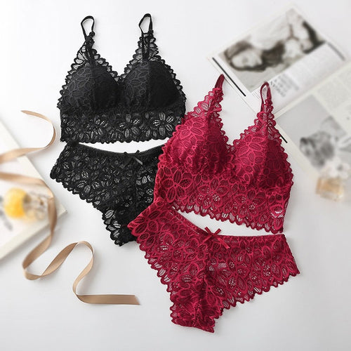 Ropa interior de encaje sexy, conjunto de sujetador francés, sujetadores cómodos para mujer, ropa interior, traje de ropa interior para mujer