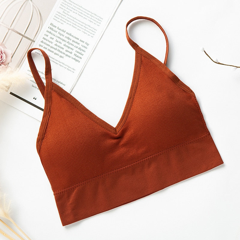 Damen Sexy Crop Tops Tube Top Weibliche Streetwear Ärmelloses Camis Nahtlose Sport Dessous T-Shirt Bh Crop Top Bandeau Top Tank