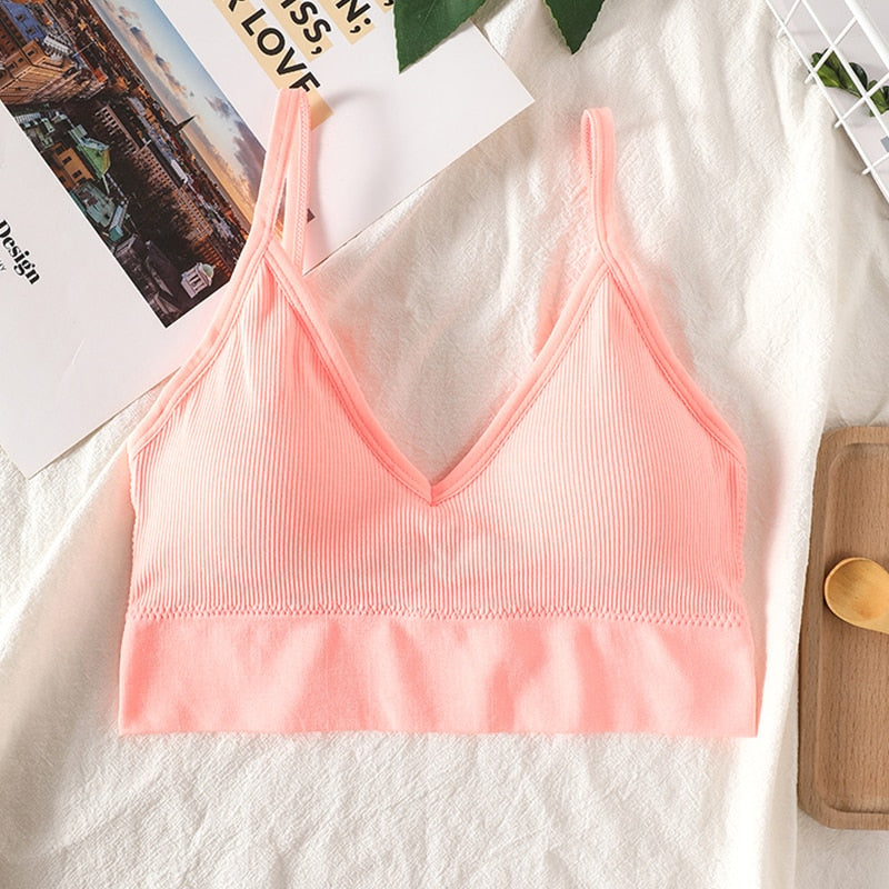 Damen Sexy Crop Tops Tube Top Weibliche Streetwear Ärmelloses Camis Nahtlose Sport Dessous T-Shirt Bh Crop Top Bandeau Top Tank