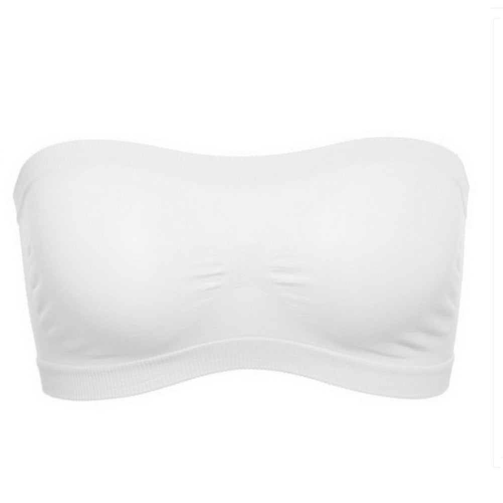 Primavera Verano mujeres sujetador sin costuras Top de tubo sujetador sin tirantes Bandeau Push up sujetador ropa interior de mujer ropa interior elástica básica Lencería