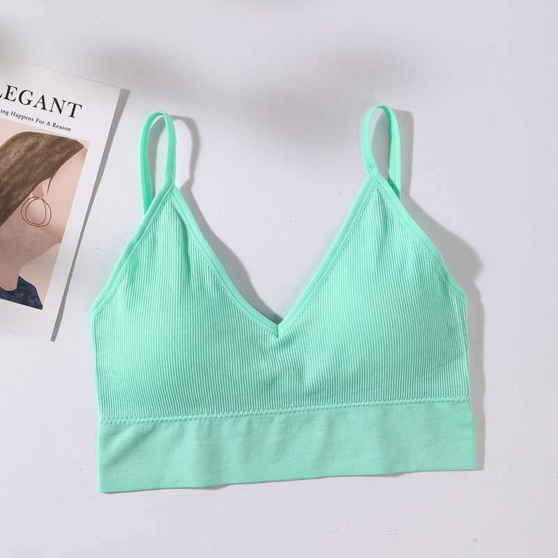 Damen Sexy Crop Tops Tube Top Weibliche Streetwear Ärmelloses Camis Nahtlose Sport Dessous T-Shirt Bh Crop Top Bandeau Top Tank