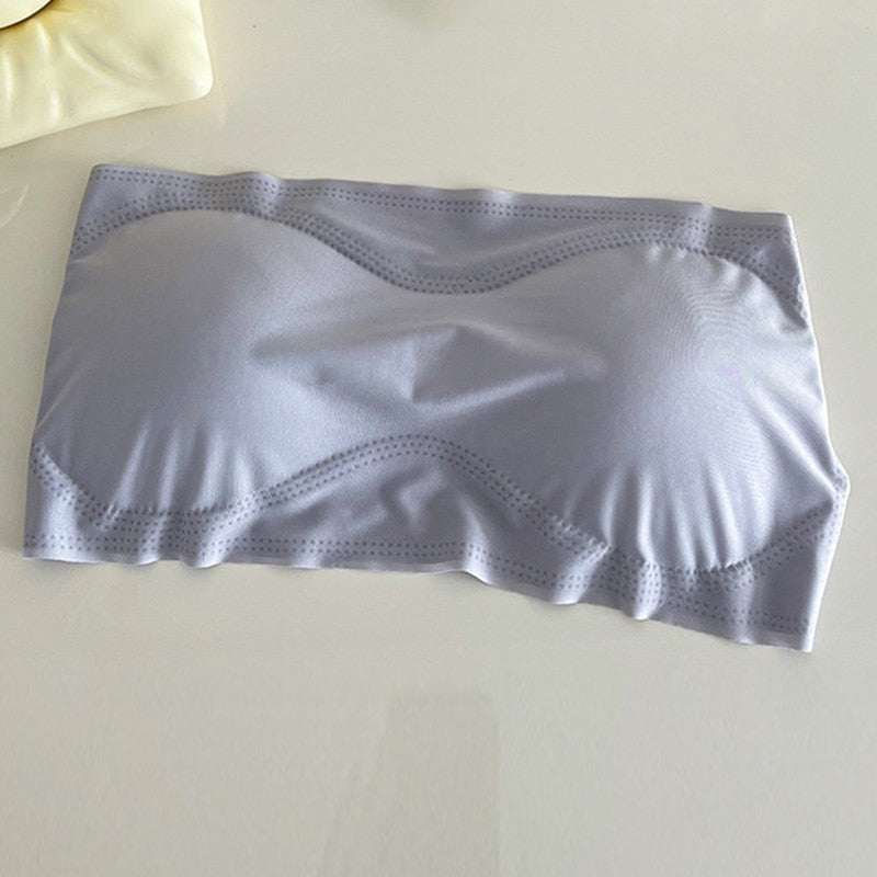 Primavera Verano mujeres sujetador sin costuras Top de tubo sujetador sin tirantes Bandeau Push up sujetador ropa interior de mujer ropa interior elástica básica Lencería
