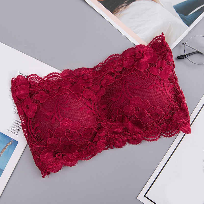 Primavera Verano mujeres sujetador sin costuras Top de tubo sujetador sin tirantes Bandeau Push up sujetador ropa interior de mujer ropa interior elástica básica Lencería