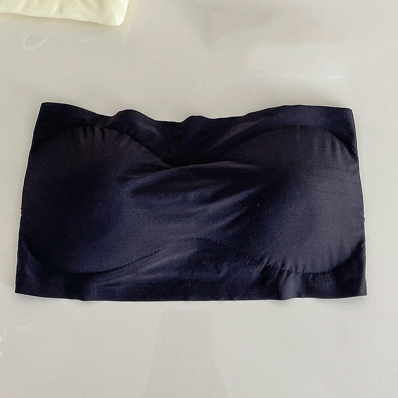 Primavera Verano mujeres sujetador sin costuras Top de tubo sujetador sin tirantes Bandeau Push up sujetador ropa interior de mujer ropa interior elástica básica Lencería