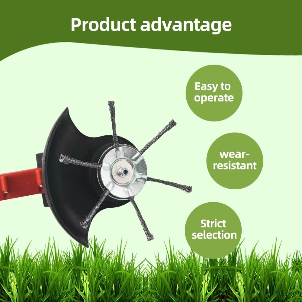 Unbreakable Steel Wire Trimmer Head -♻️Universal Fit Lifetime Replacement for Gas & Electric Trimmers -🇺🇸End String Snapping Forever with Hardened American Steel Twisted Core Technology
