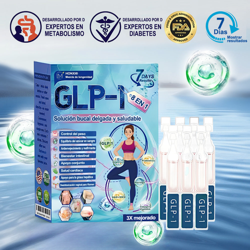 Tienda en línea | Honxi® GLP-1 Solución oral adelgazante y saludable (una vez al día, resultados visibles en 7 días) Favorece la obesidad, la salud cardiovascular, la diabetes, la apnea del sueño, la salud intestinal y los problemas articulares