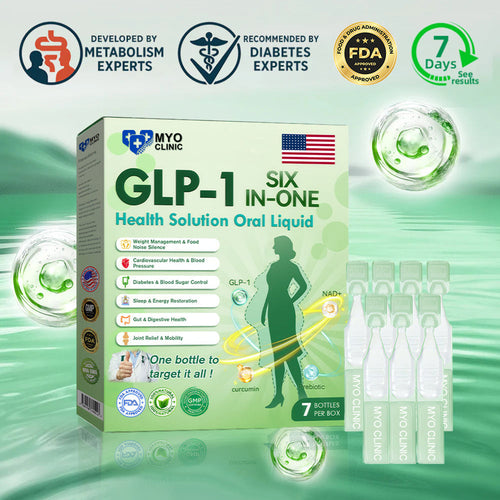 Official Store | Myo Clinic GLP-1 SIX-IN-ONE Health Solution Oral Liquid (Just once a day, visible changes in 7 days) For obesity, cardiovascular health, diabetes, sleep apnea, Gut Health, joint issues, and more