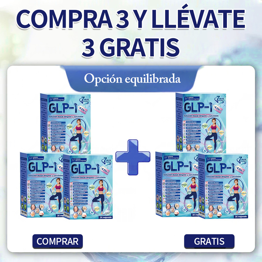 Tienda en línea | Honxi® GLP-1 Solución oral adelgazante y saludable (una vez al día, resultados visibles en 7 días) Favorece la obesidad, la salud cardiovascular, la diabetes, la apnea del sueño, la salud intestinal y los problemas articulares