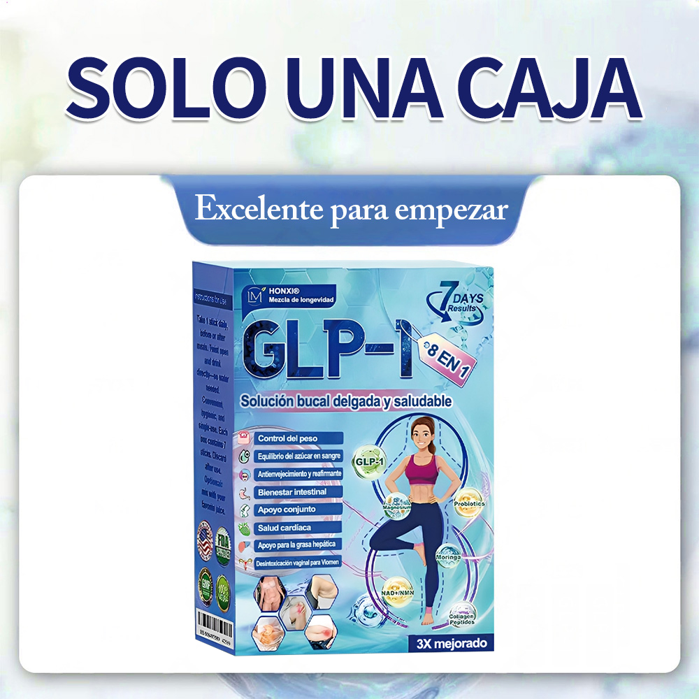 Tienda en línea | Honxi® GLP-1 Solución oral adelgazante y saludable (una vez al día, resultados visibles en 7 días) Favorece la obesidad, la salud cardiovascular, la diabetes, la apnea del sueño, la salud intestinal y los problemas articulares