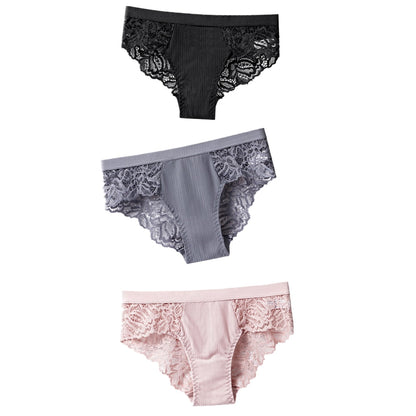 3 uds bragas de algodón, bragas sexis, bragas de encaje, ropa interior para mujer, bragas de lencería para mujer, bragas florales, calzoncillos