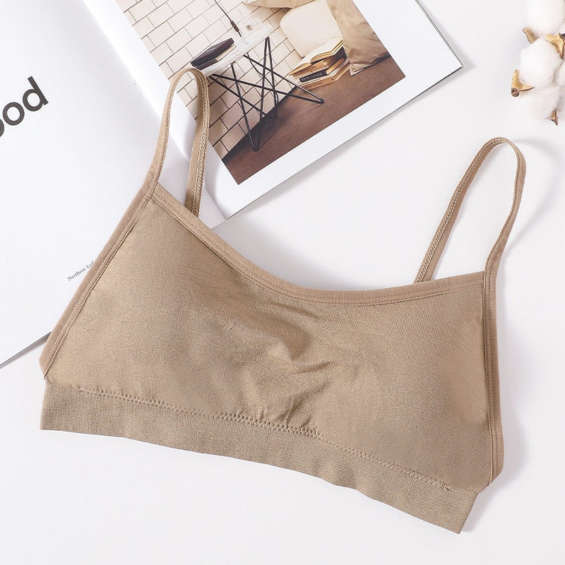 Tops cortos sexys para mujer, Top de tubo, ropa de calle femenina, camisola sin mangas, lencería deportiva sin costuras, camiseta, sujetador, Top corto, camiseta sin mangas