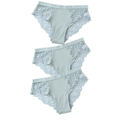 3 uds bragas de algodón, bragas sexis, bragas de encaje, ropa interior para mujer, bragas de lencería para mujer, bragas florales, calzoncillos