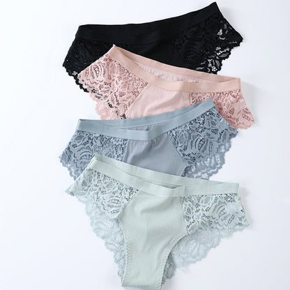 3 uds bragas de algodón, bragas sexis, bragas de encaje, ropa interior para mujer, bragas de lencería para mujer, bragas florales, calzoncillos