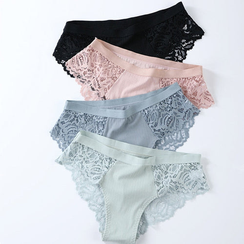 3 uds bragas de algodón, bragas sexis, bragas de encaje, ropa interior para mujer, bragas de lencería para mujer, bragas florales, calzoncillos