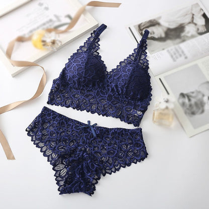Sexy Spitzenunterwäsche Französisches BH-Set Bequeme Damen-BHs Dessous Damen-Unterwäsche-Anzug