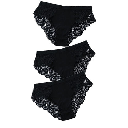 3 uds bragas de algodón, bragas sexis, bragas de encaje, ropa interior para mujer, bragas de lencería para mujer, bragas florales, calzoncillos