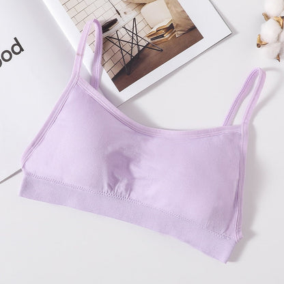 Tops cortos sexys para mujer, Top de tubo, ropa de calle femenina, camisola sin mangas, lencería deportiva sin costuras, camiseta, sujetador, Top corto, camiseta sin mangas
