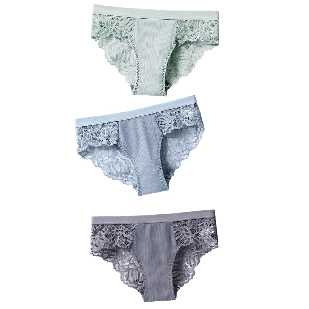 3 uds bragas de algodón, bragas sexis, bragas de encaje, ropa interior para mujer, bragas de lencería para mujer, bragas florales, calzoncillos