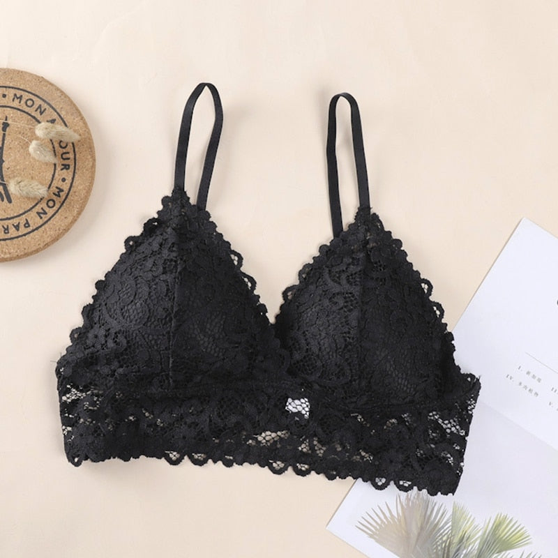 Bralette de encaje para mujer, sujetadores sin costuras, Tops de tubo traseros de belleza sexis, ropa interior para niñas, sujetadores recogidos
