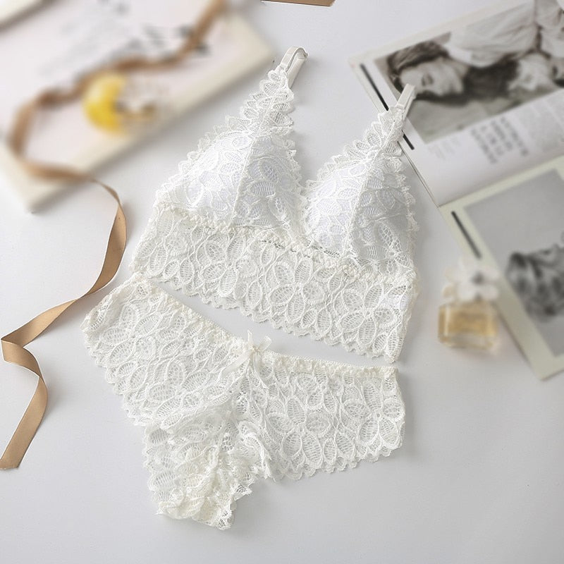 Sexy Spitzenunterwäsche Französisches BH-Set Bequeme Damen-BHs Dessous Damen-Unterwäsche-Anzug